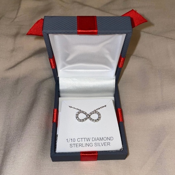 1/10 Diamond Infinity Necklace - Picture 1 of 5